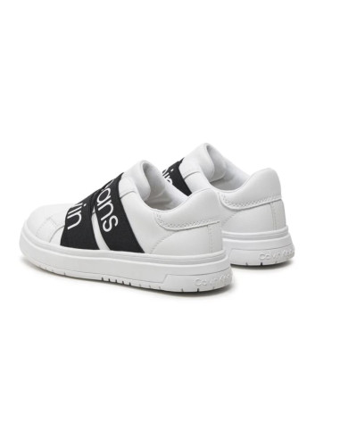 Calvin Klein  Sneakers  Biały z czarnymi pasami